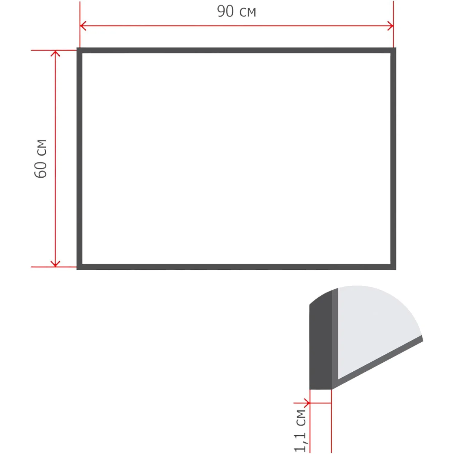 Доска текстильная 60x90 см цвет покрытия синий алюминиевая рама - Image 2