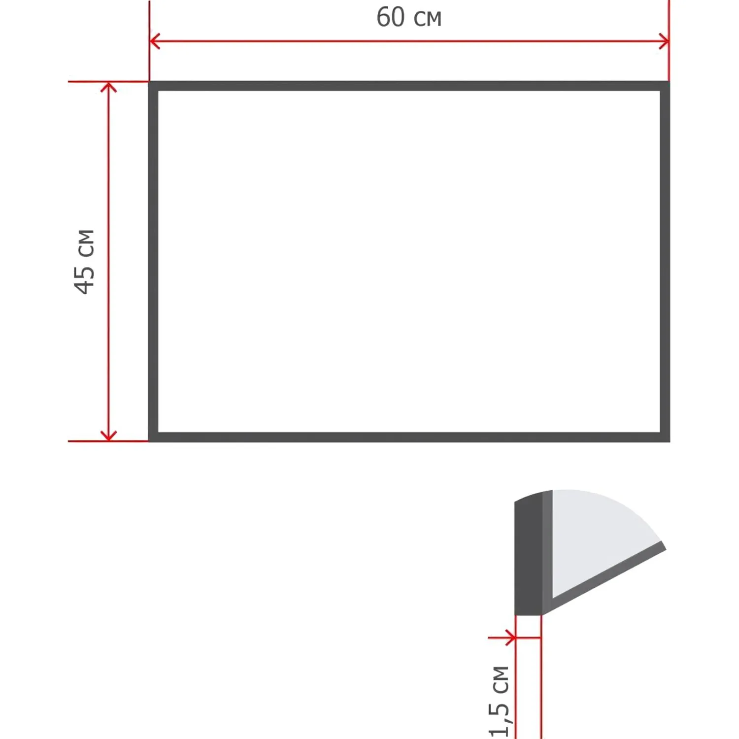 Доска комбинированная 45x60 см деревянная рама - Image 2