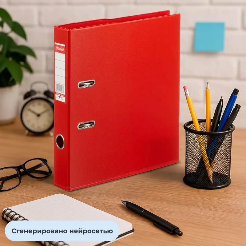 Папка-регистратор 50 мм красная ПВХ с технологией Strong Line - Image 12