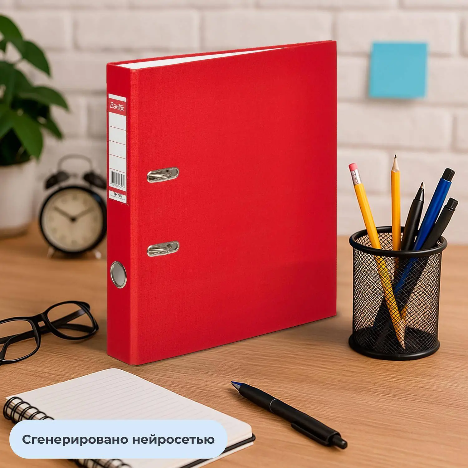Папка-регистратор 50 мм красная бумвинил/бумага - Image 11
