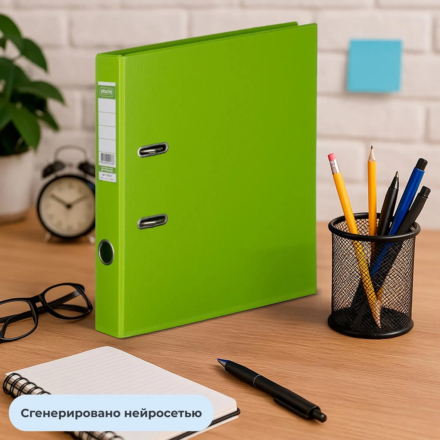Папка-регистратор 50 мм салатовая ПВХ с технологией Strong Line - Image 12