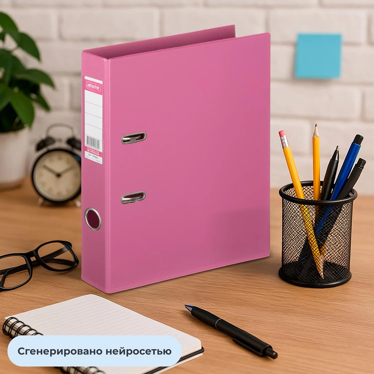 Папка-регистратор 50 мм розовая ПВХ с технологией Strong Line - Image 11