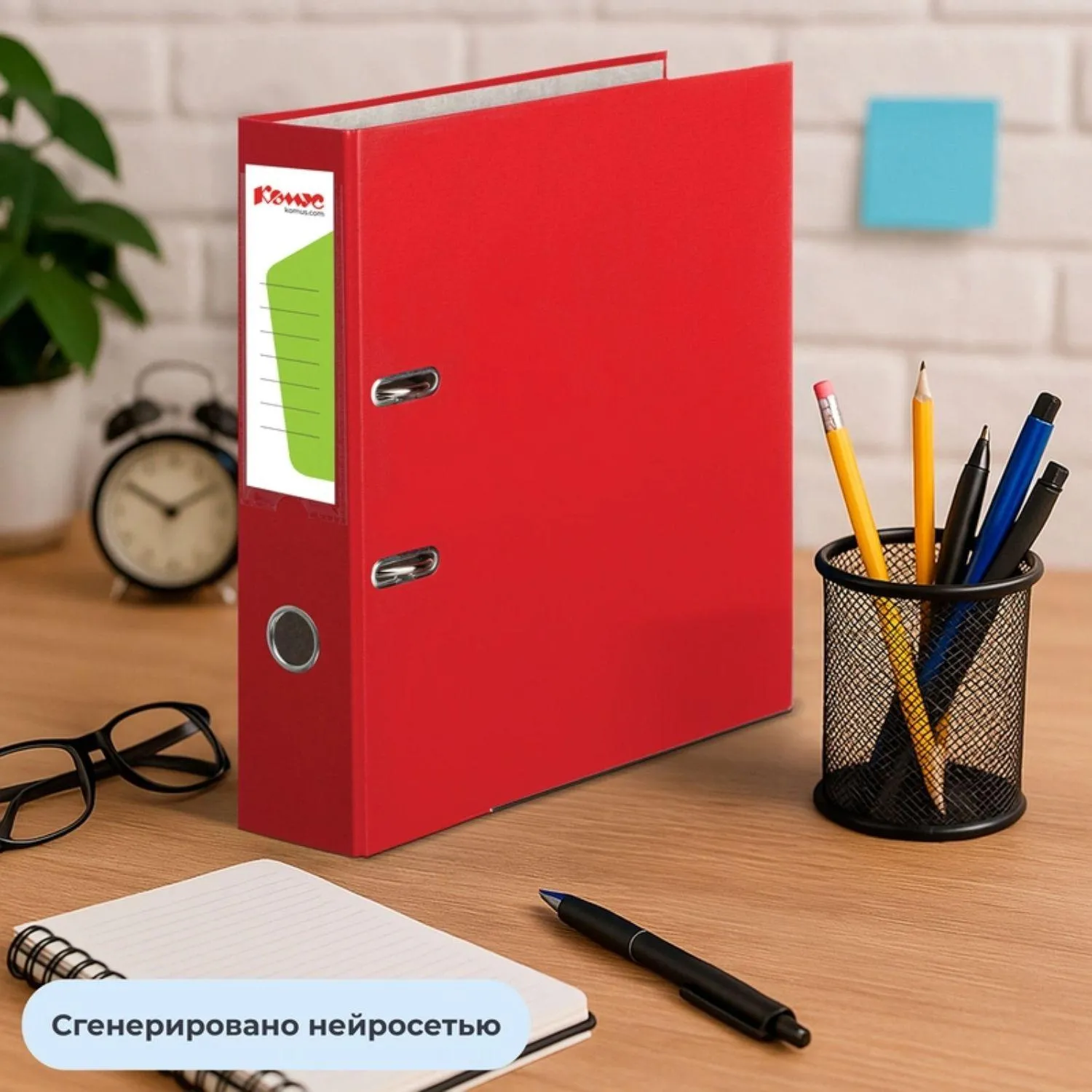Папка-регистратор Экономи 50 мм красная бумвинил/бумага с защитным уголком - Image 11