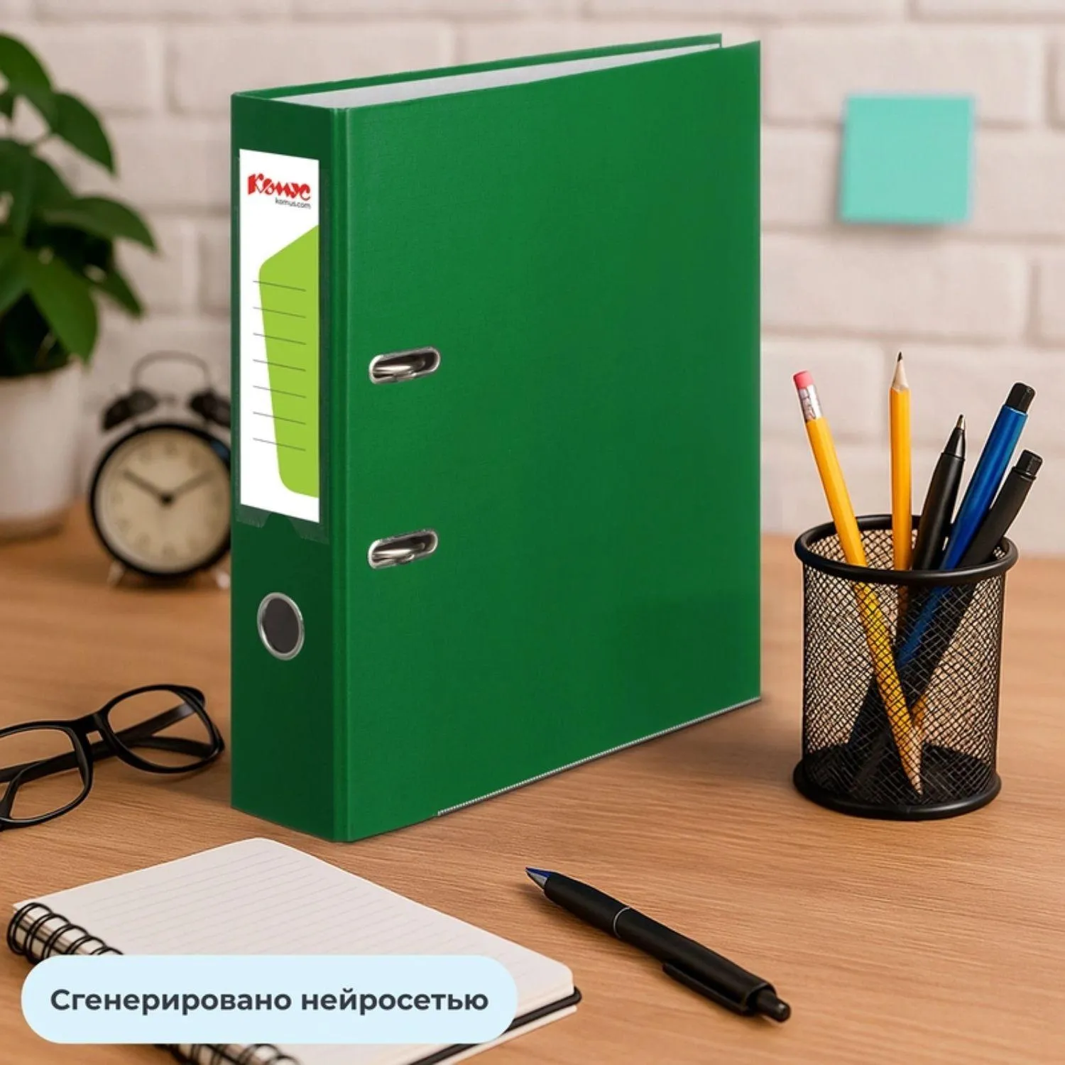 Папка-регистратор Экономи 50 мм зелёная бумвинил/бумага с защитным уголком - Image 11