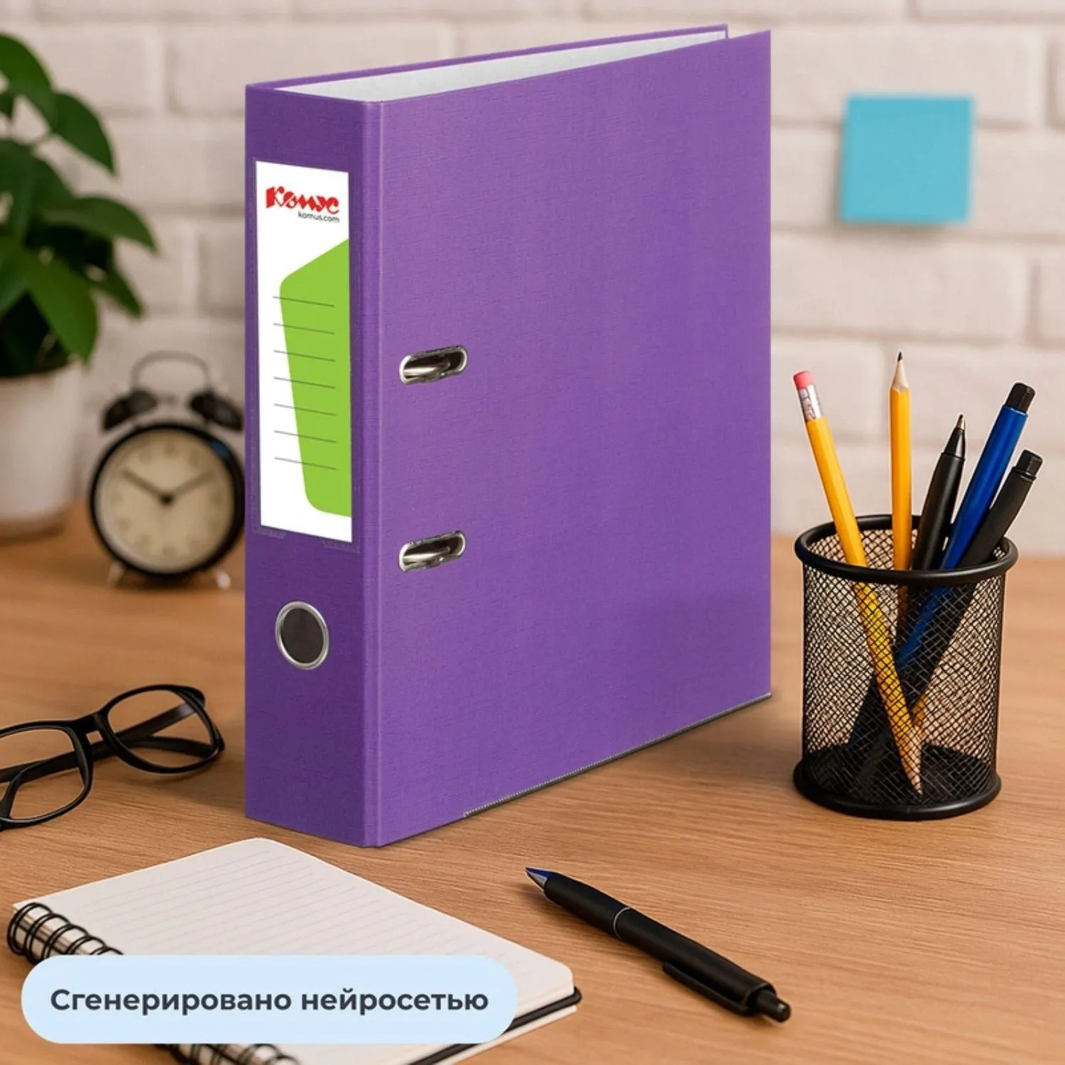 Папка-регистратор Экономи 50 мм фиолетовая бумвинил/бумага с защитным уголком - Image 11