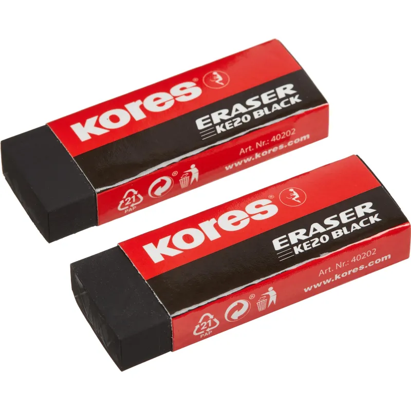 <p>Ластик Kores <nobr>KE-20</nobr> Black. Выполнен из&nbsp;высококачественного ПВХ материала. Обеспе - Image 3