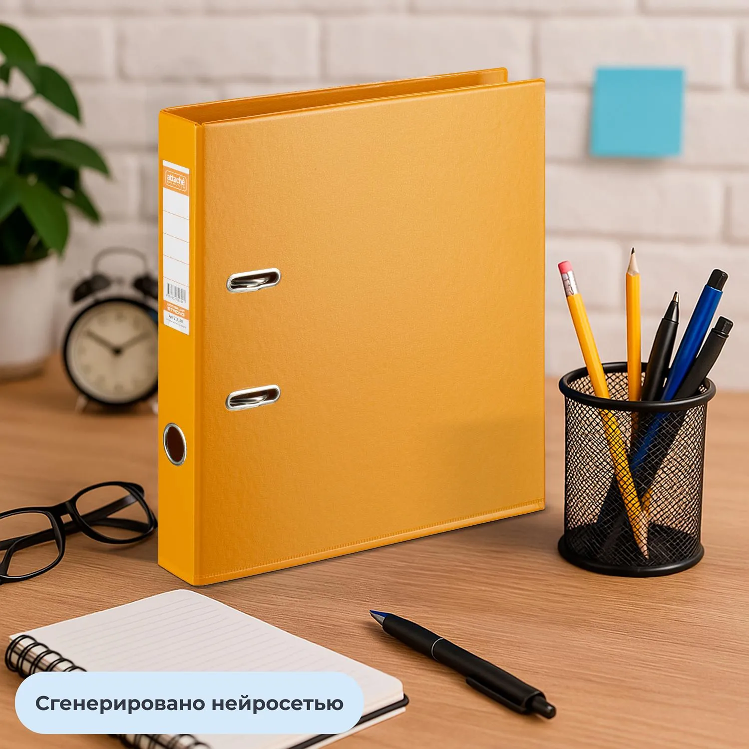 Папка-регистратор 50 мм оранжевая ПВХ с технологией Strong Line - Image 8
