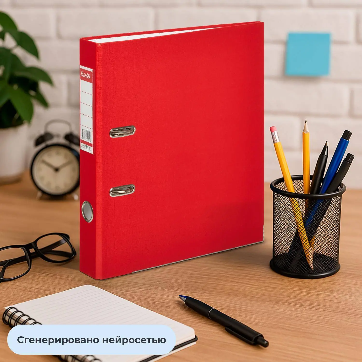 Папка-регистратор 50 мм красная бумвинил/бумага с защитным уголком - Image 11