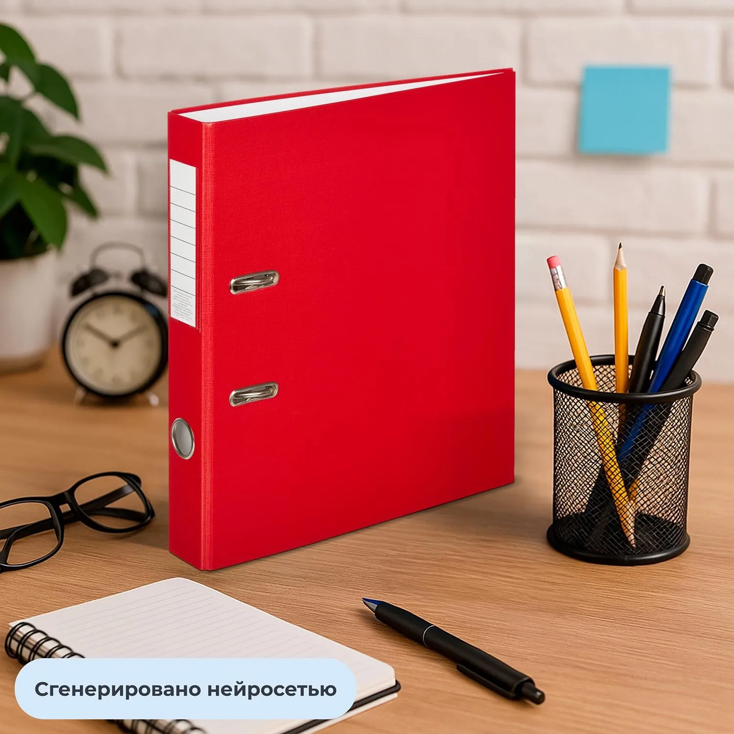 Папка-регистратор 50 мм красная бумвинил/бумага (10 штук в упаковке) - Image 11