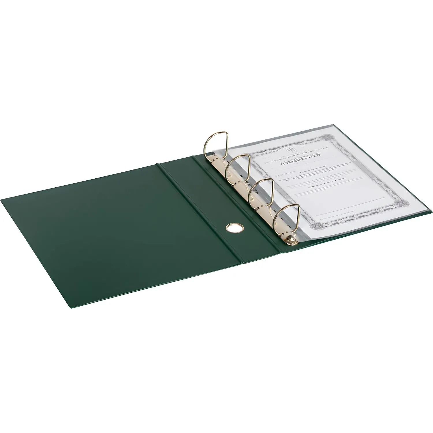 Папка на 4-х кольцах коллекция Strong A4 60 мм зеленая до 400 листов - Image 4