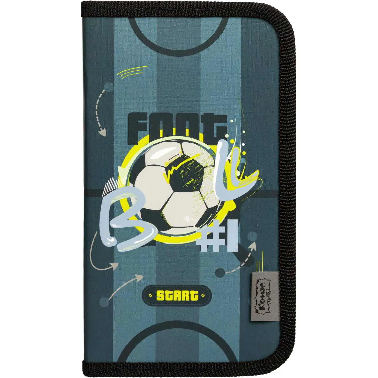 Пенал односекционный Football черный - Image 2