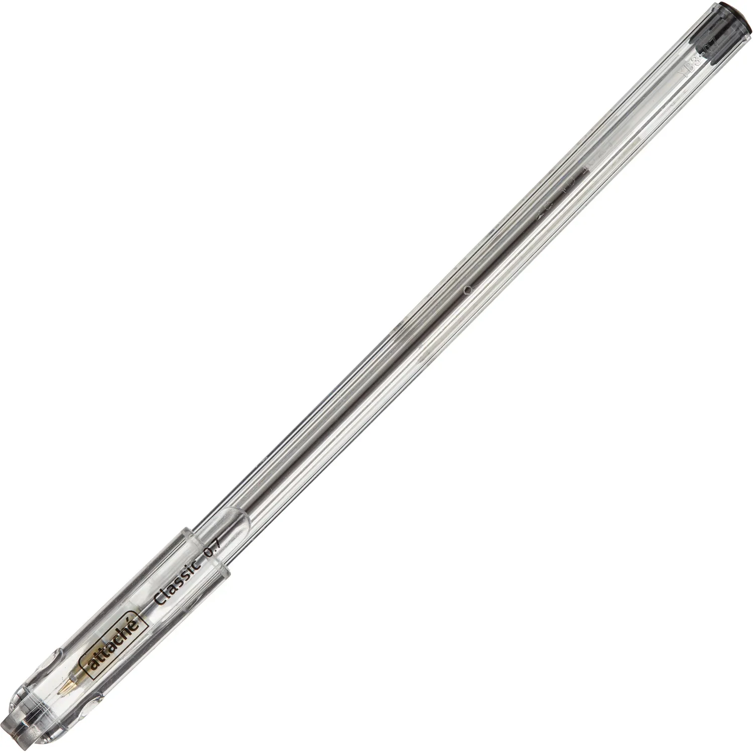 Шариковая ручка Attache Classic прозрачная, компактная - Image 3