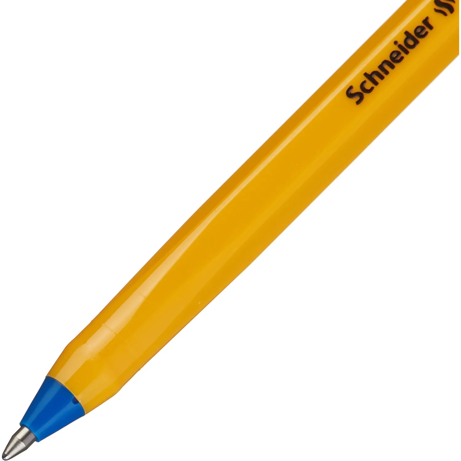одноразовая ручка Schneider 77550 желтая 0,3 мм синяя сталь (износостойкая) - Image 4