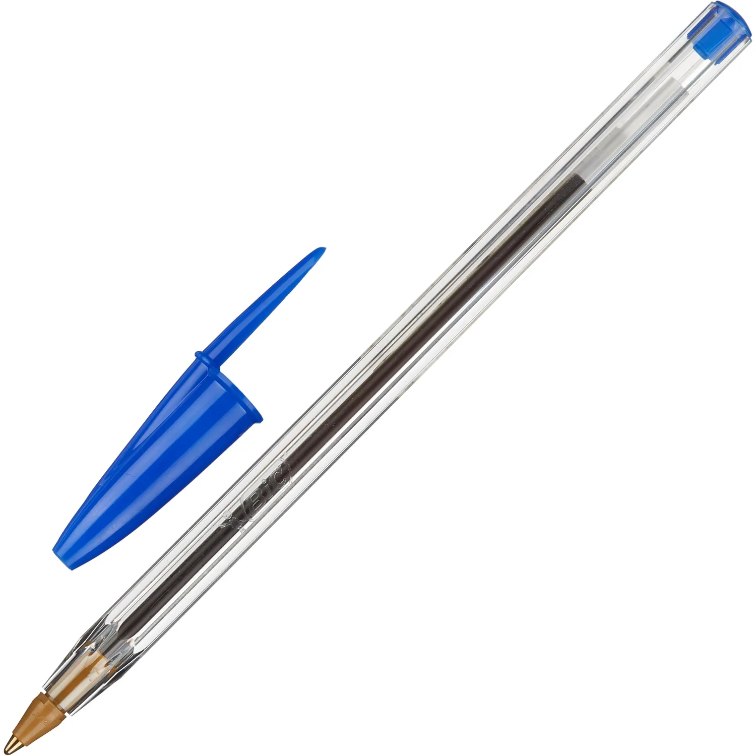 шариковая ручка Bic Cristal Original прозрачная, без клякс — купить лучшую ручку Bic