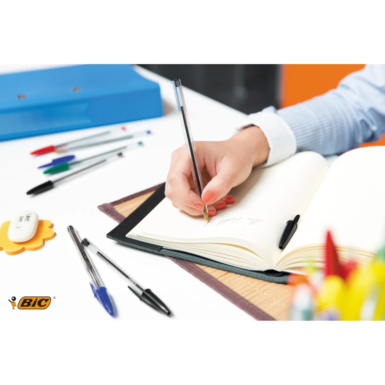 шариковая ручка Bic Cristal Original прозрачная, без клякс — купить лучшую ручку Bic - Image 7