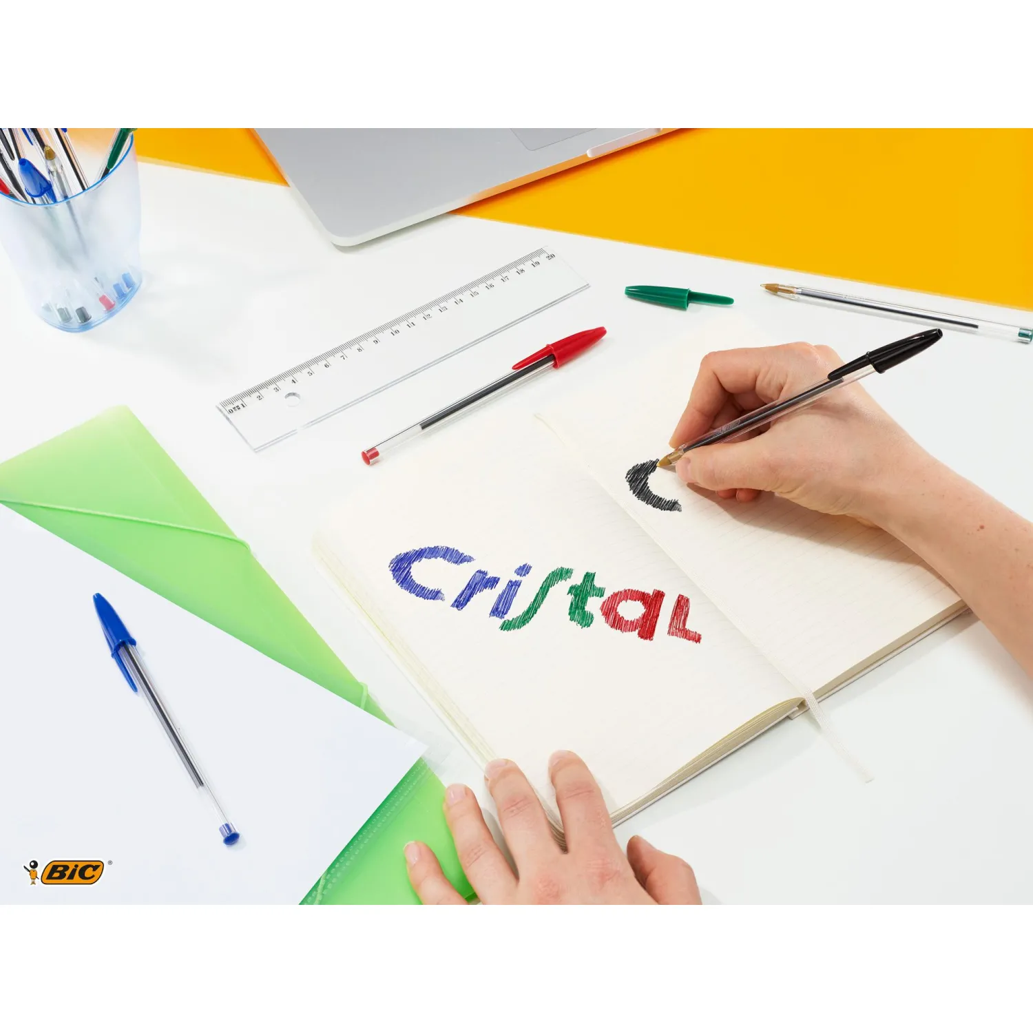 шариковая ручка Bic Cristal Original прозрачная, без клякс — купить лучшую ручку Bic - Image 8