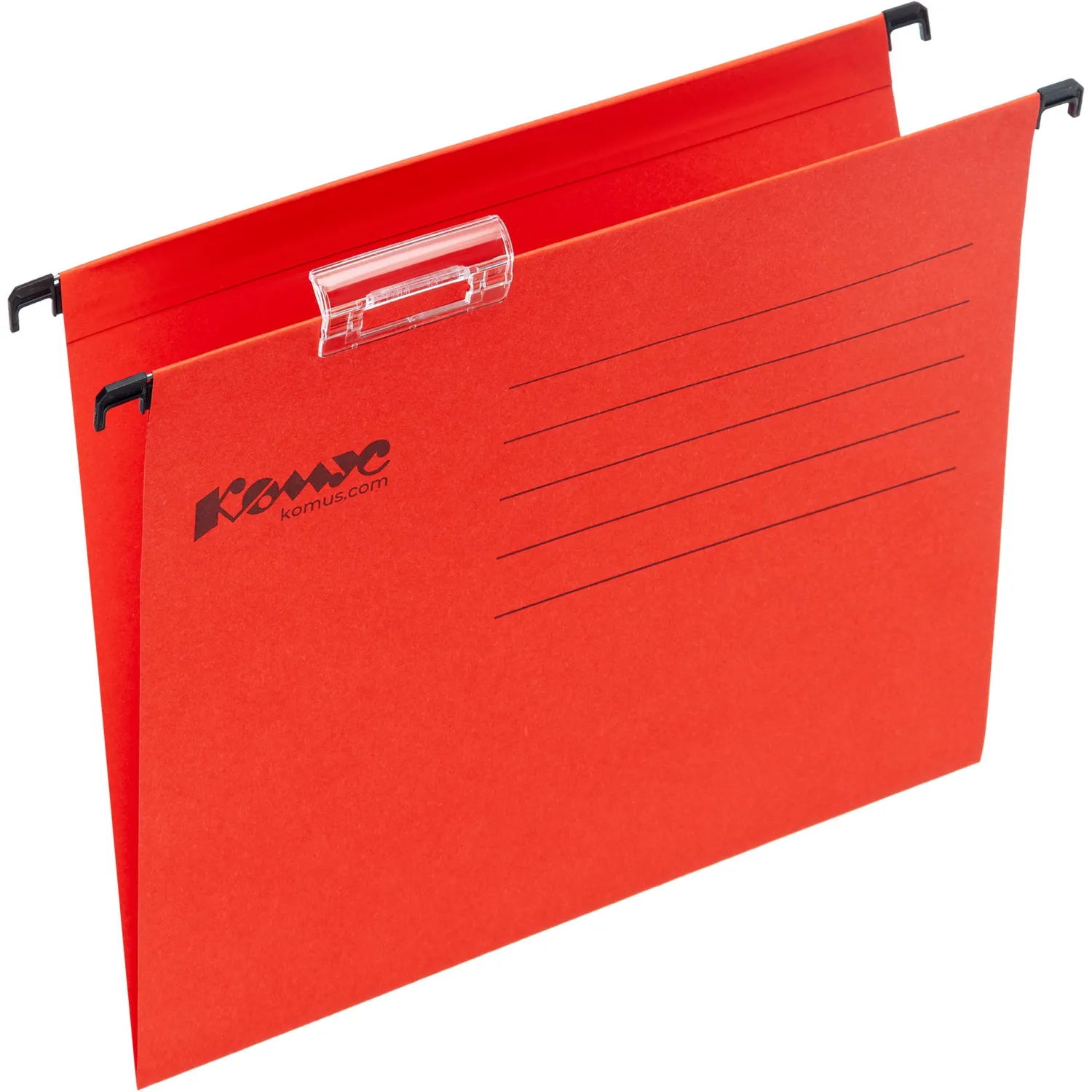 Подвесная папка Комус Foolscap до 200 листов красная (25 штук в упаковке) - Image 2