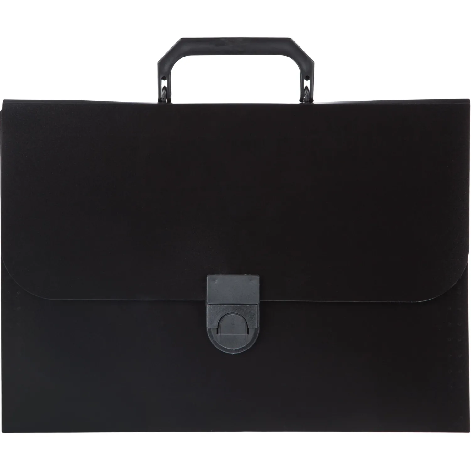 Портфель-картотека пластиковая Attache А4 черная (37x27x3 см, 12 отделений)