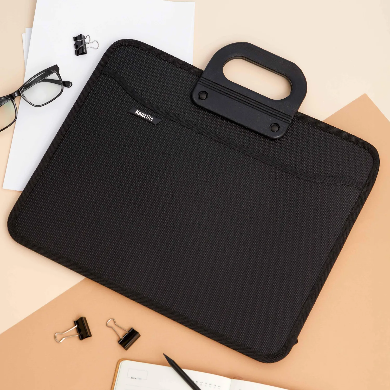 Папка-портфель Attache А4+ 39x32x12 см чёрная 4 отделения - Image 8