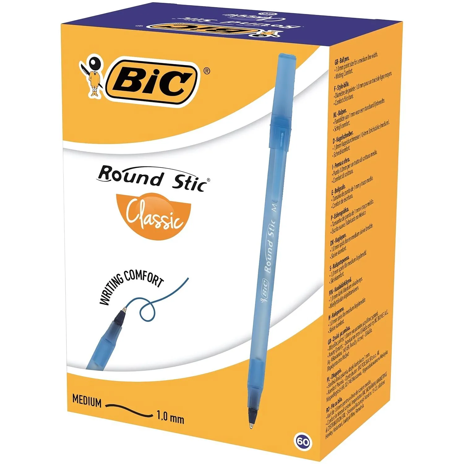 Ручка шариковая Bic Round Stic Classic, средний пишущий узел - Image 7