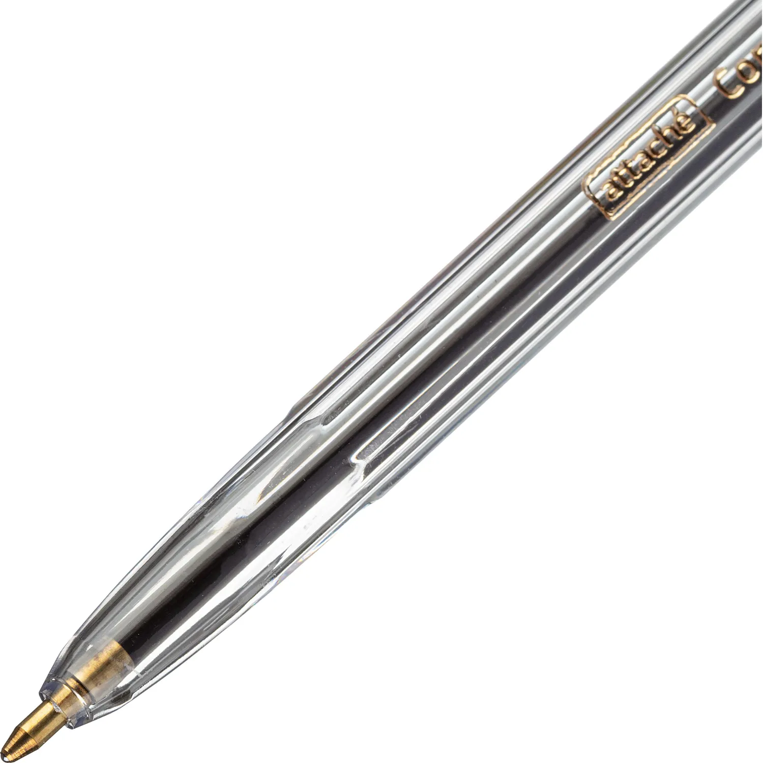 Шариковая ручка Attache Corvet черная, сменный стержень - Image 3