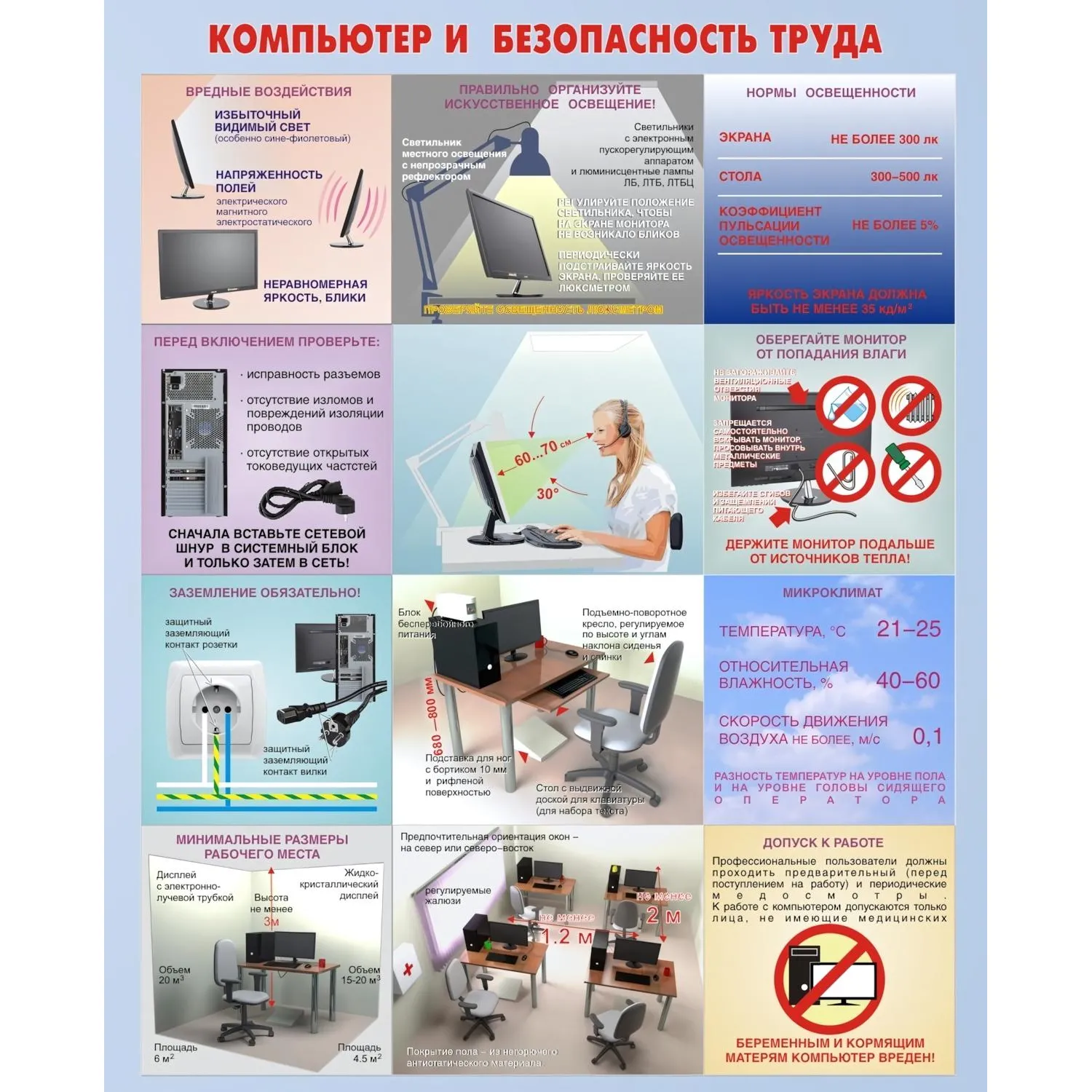 Информационный стенд-плакат Охрана труда (920x800 мм) - Image 7