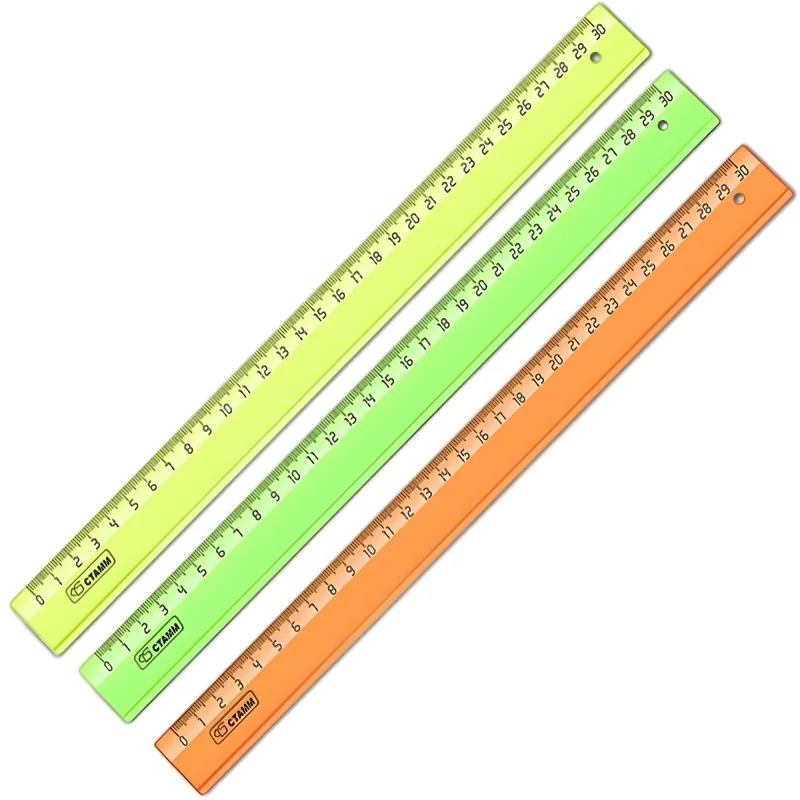 Линейка Стамм Neon Cristal 30 см пластиковая - Image 2