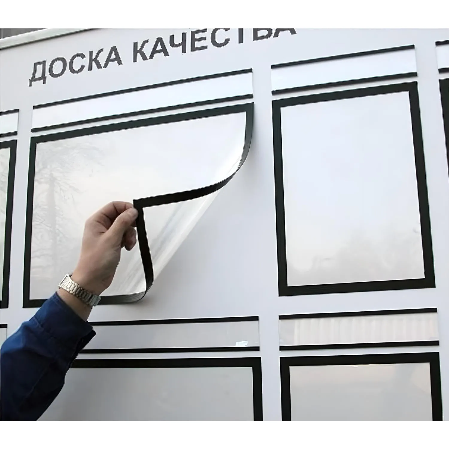 Рамка магнитная А5 для металлических поверхностей чёрная (5 штук в упаковке) - Image 2