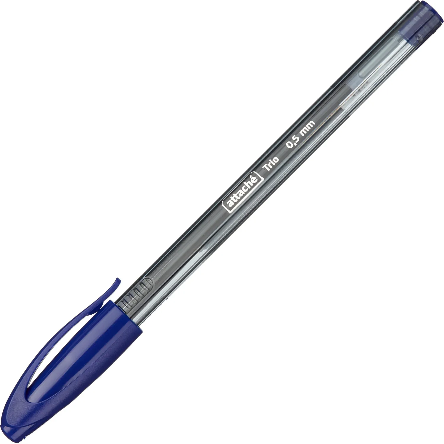 Шариковая ручка Attache Glide Trio синяя, одноразовая - Image 4