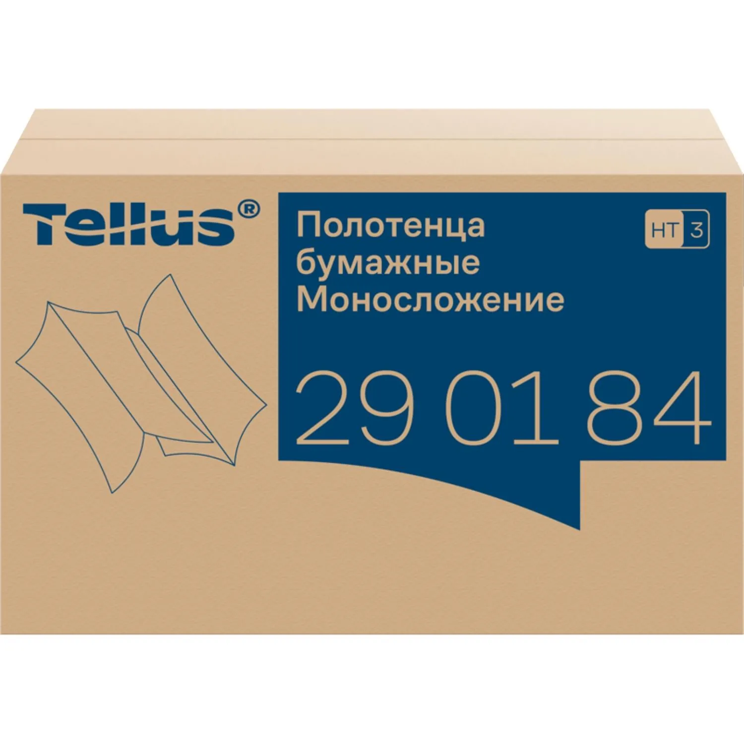 Полотенца бумажные листовые Tellus Комфорт H3 V-сложение (ZZ) 2-слойные белые 20 пачек по 200 листов (290184) - Image 3
