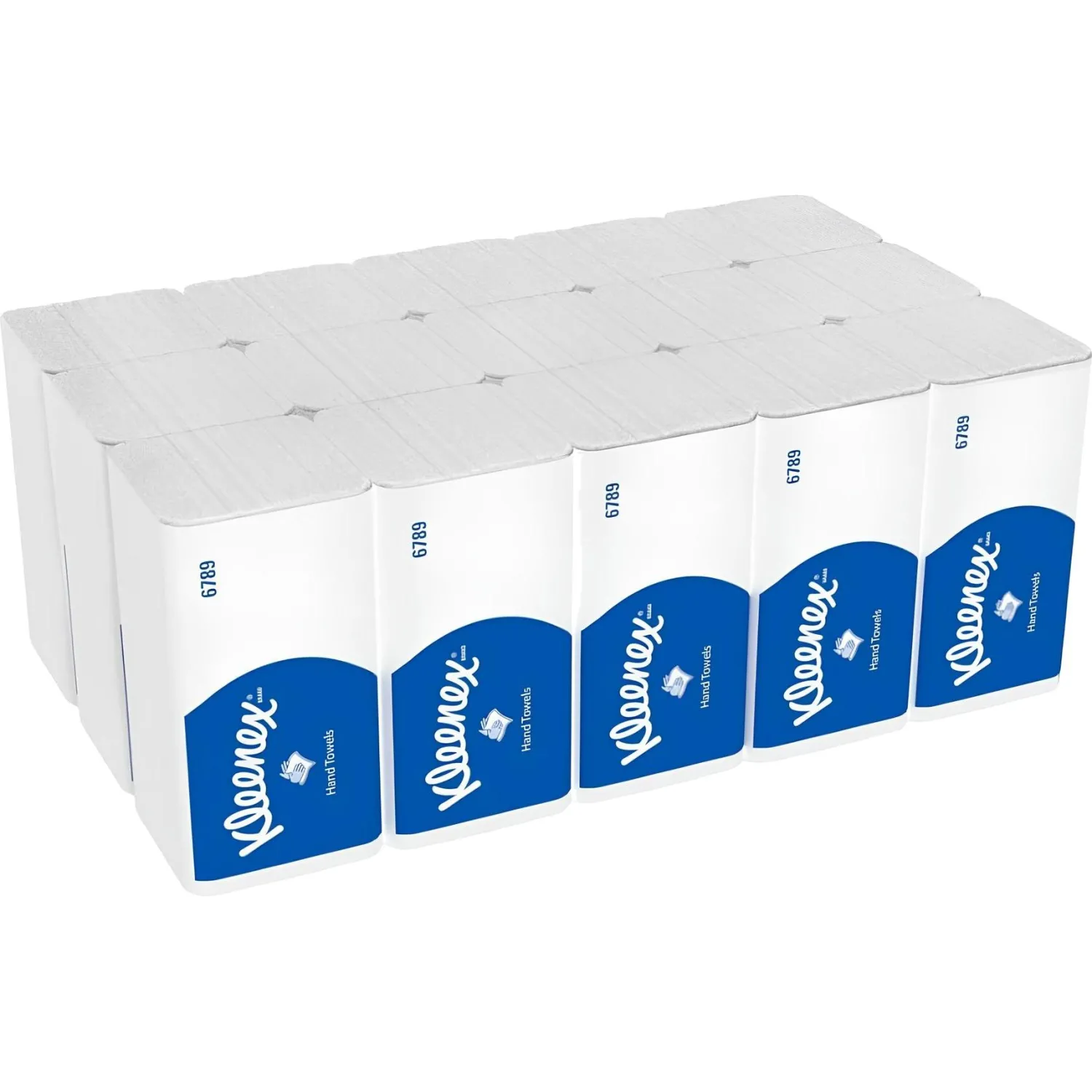 Полотенца бумажные листовые Kimberly-Clark Kleenex Interfold Z-сложение 2-слойные белые 15 пачек по 186 листов (6789) - Image 5