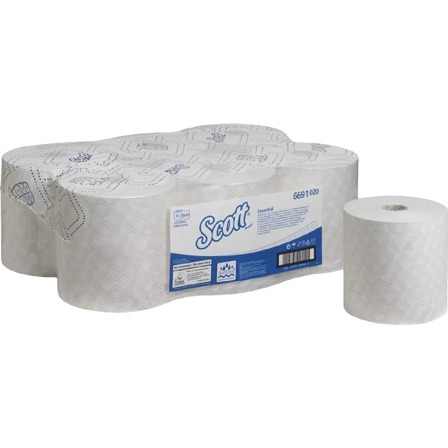 Полотенца бумажные рулонные Kimberly-Clark Scott Max 1-слойные белые 6 рулонов по 350 метров (6691) - Image 6
