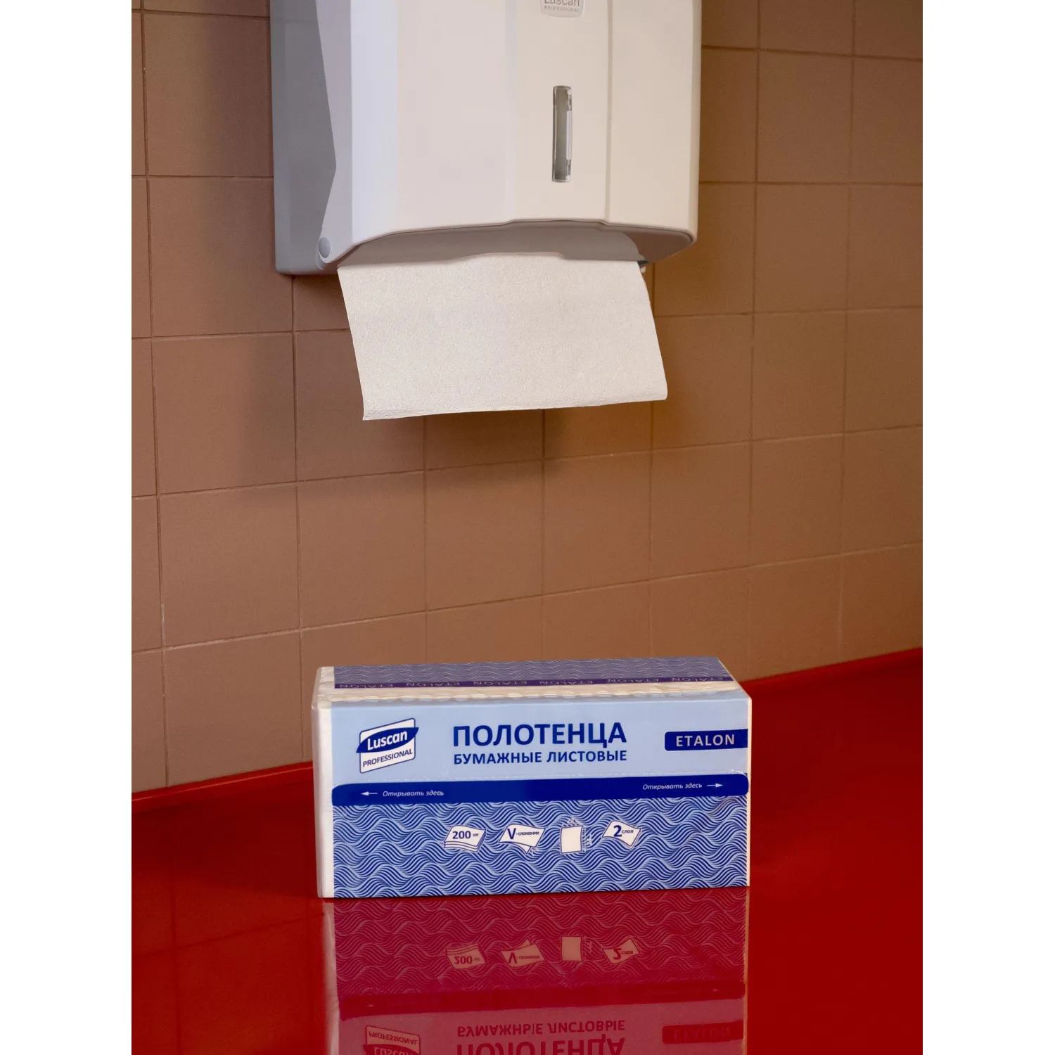 Полотенца бумажные листовые Luscan Professional H3 V-сложение (ZZ) 2-слойные белые 18 пачек по 200 листов - Image 6