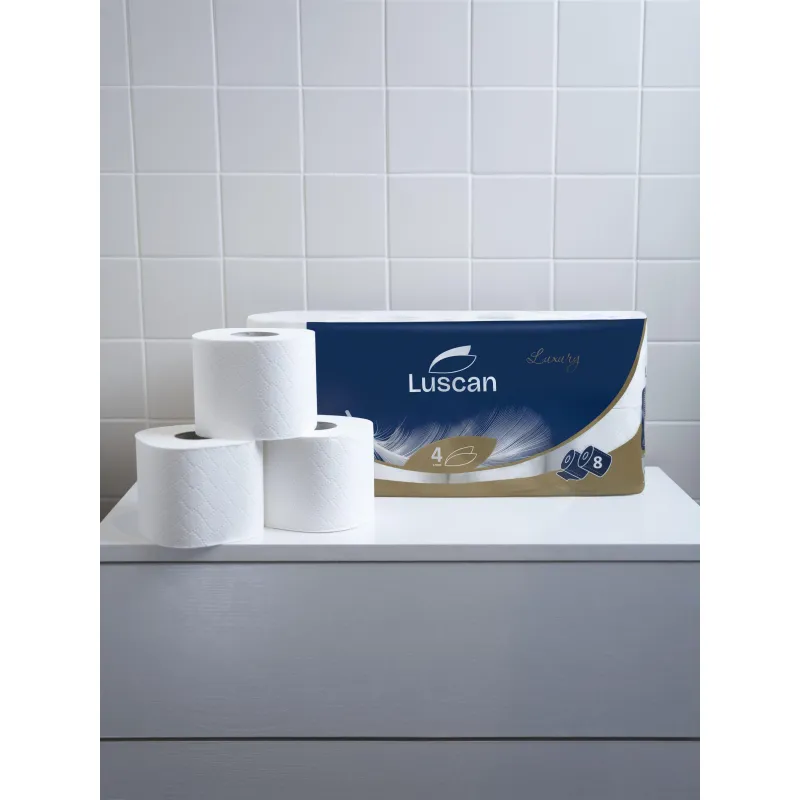 Бумага туалетная Luscan Luxury 4-слойная белая (8 рулонов в упаковке) - Image 7