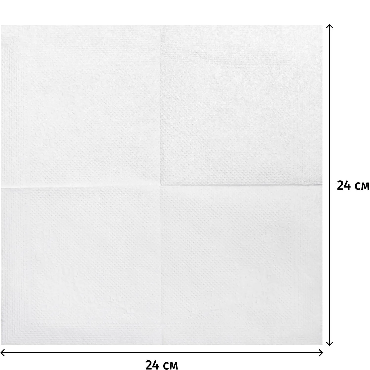Салфетки бумажные Лилия 1-слойные 24x24 см белые (400 листов в пачке) - Image 2