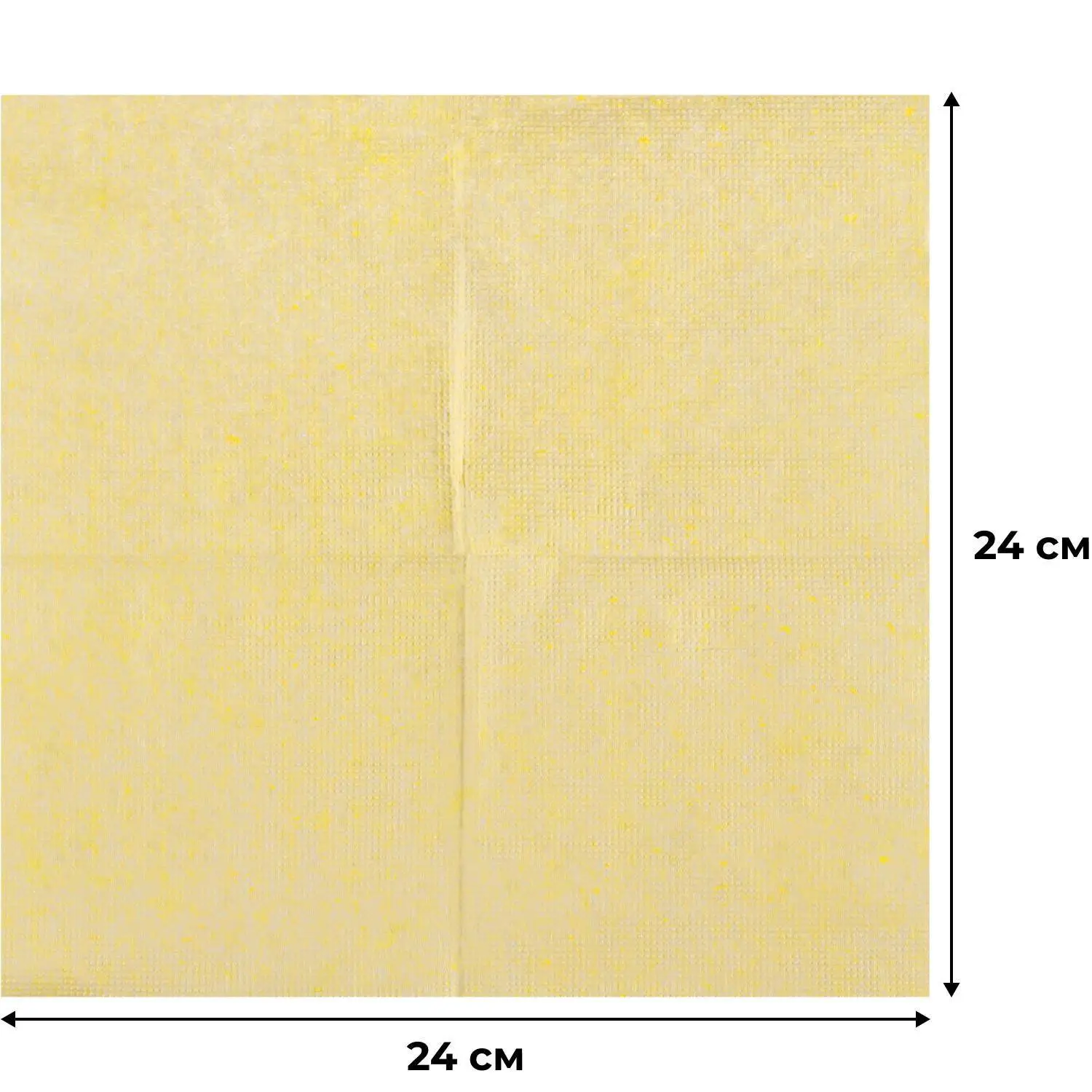 Салфетки бумажные Luscan Profi Pack 1-слойные 24х24 см жёлтые (400 листов в пачке) - Image 2