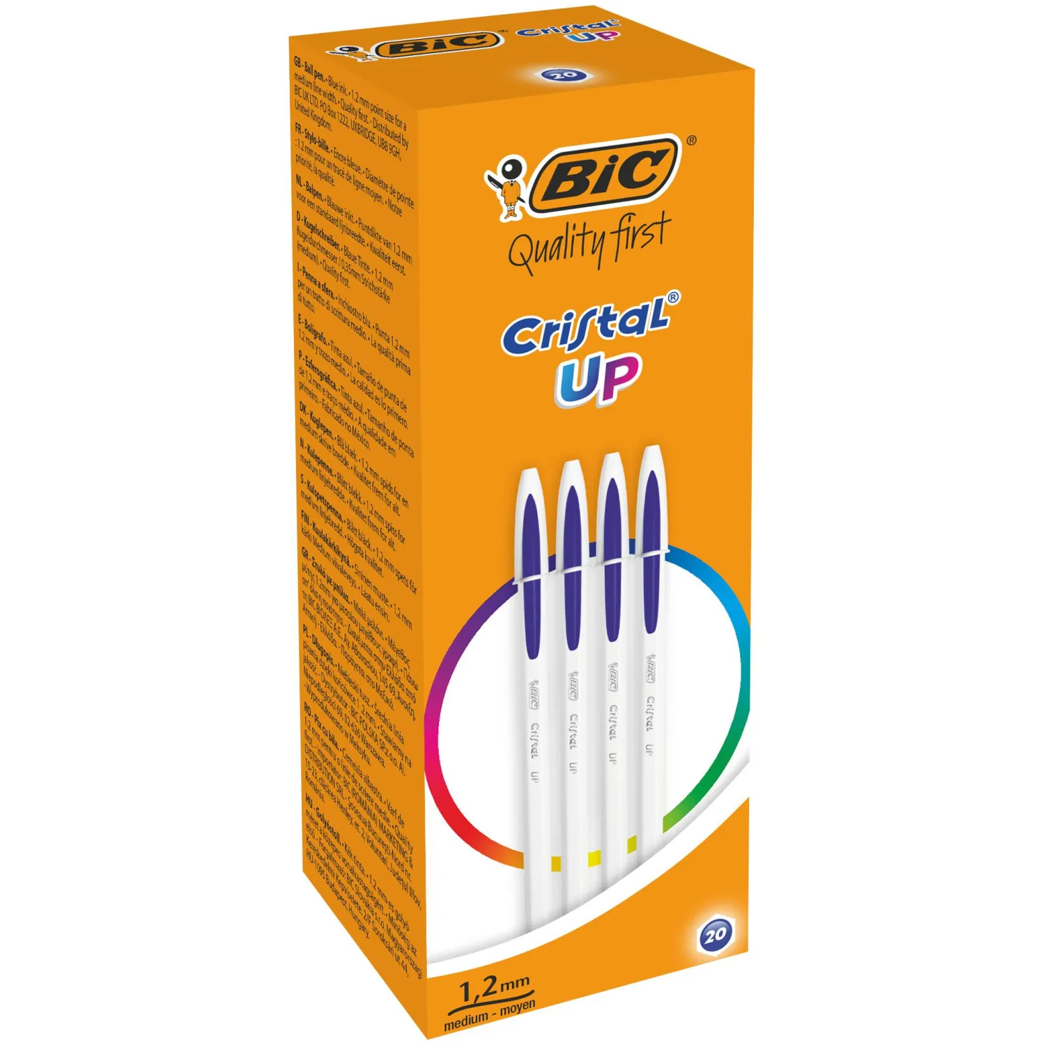 Ручка Bic Cristal Up белая блестящая корпус-колпачок белый - Image 7