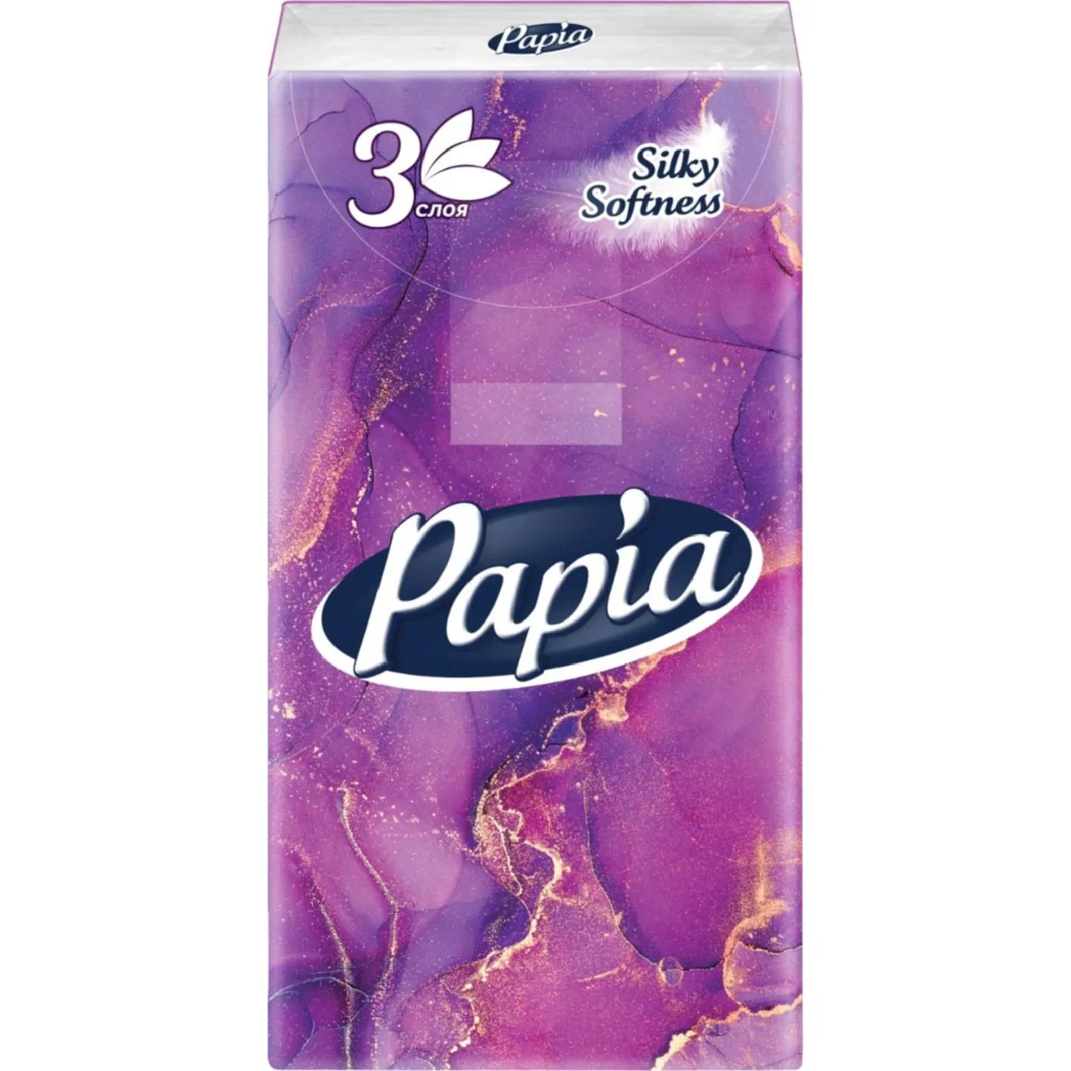 Носовые платочки бумажные Papia Silky Softness 3-слойные (10 пачек по 10 платков) - Image 2