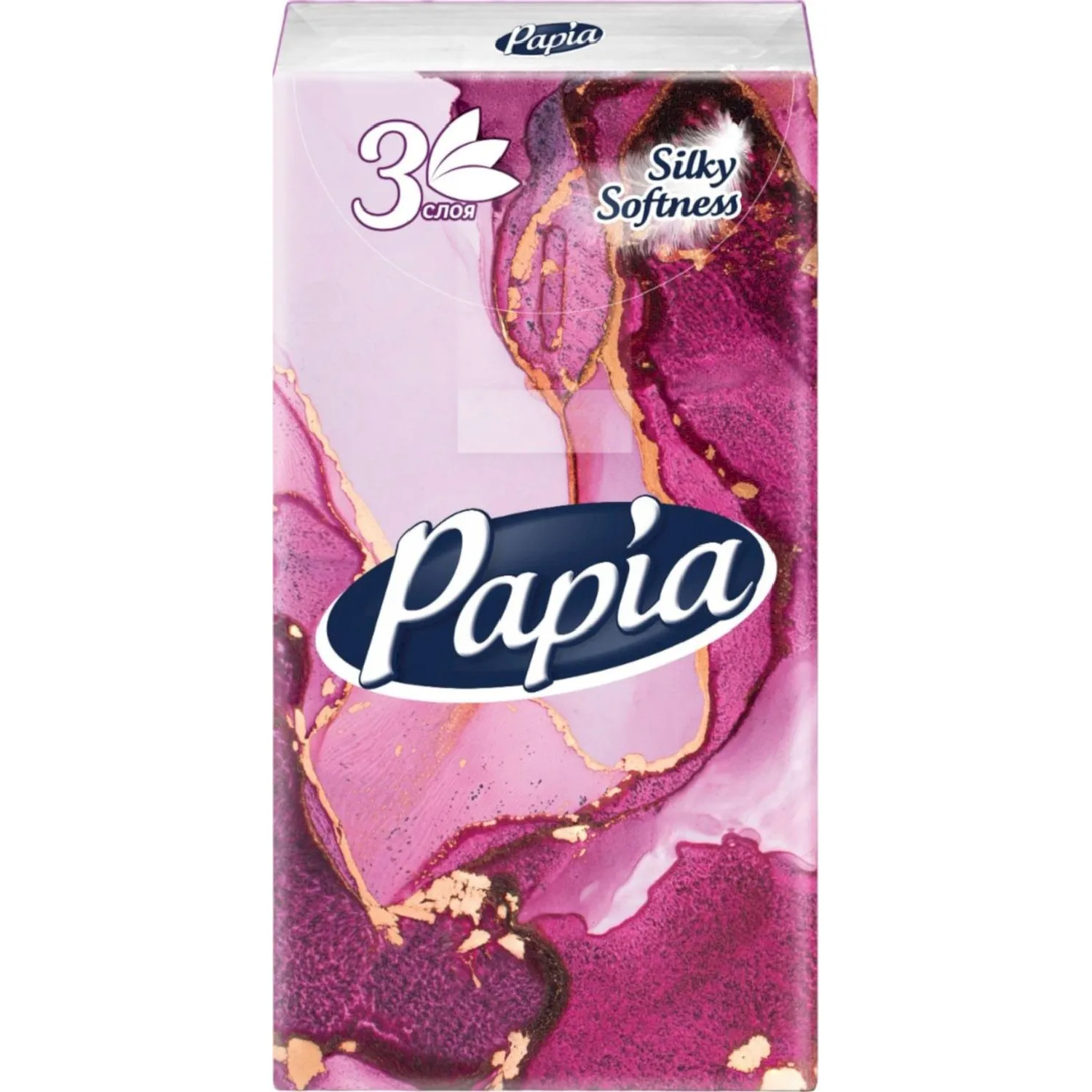 Носовые платочки бумажные Papia Silky Softness 3-слойные (10 пачек по 10 платков) - Image 3