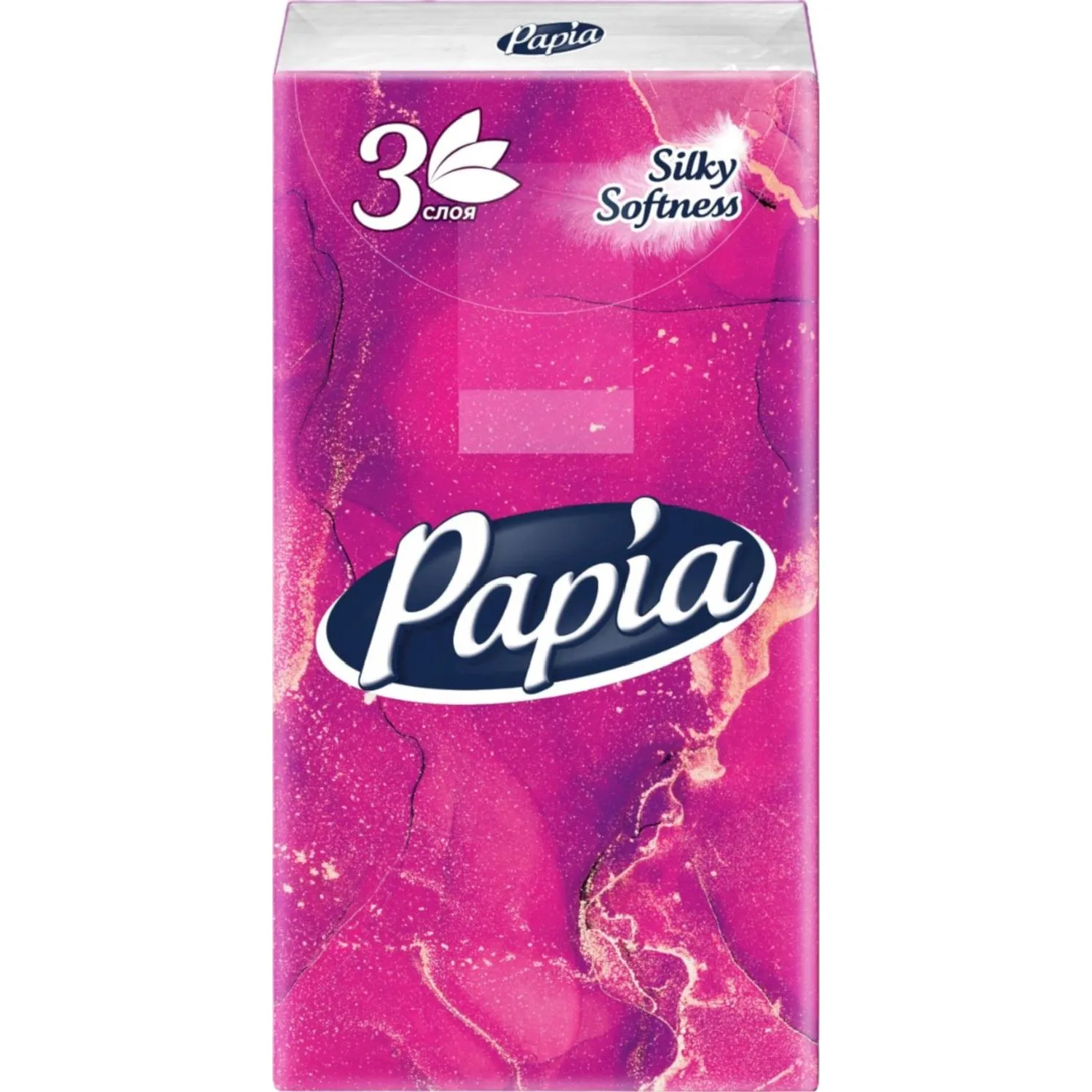 Носовые платочки бумажные Papia Silky Softness 3-слойные (10 пачек по 10 платков) - Image 4