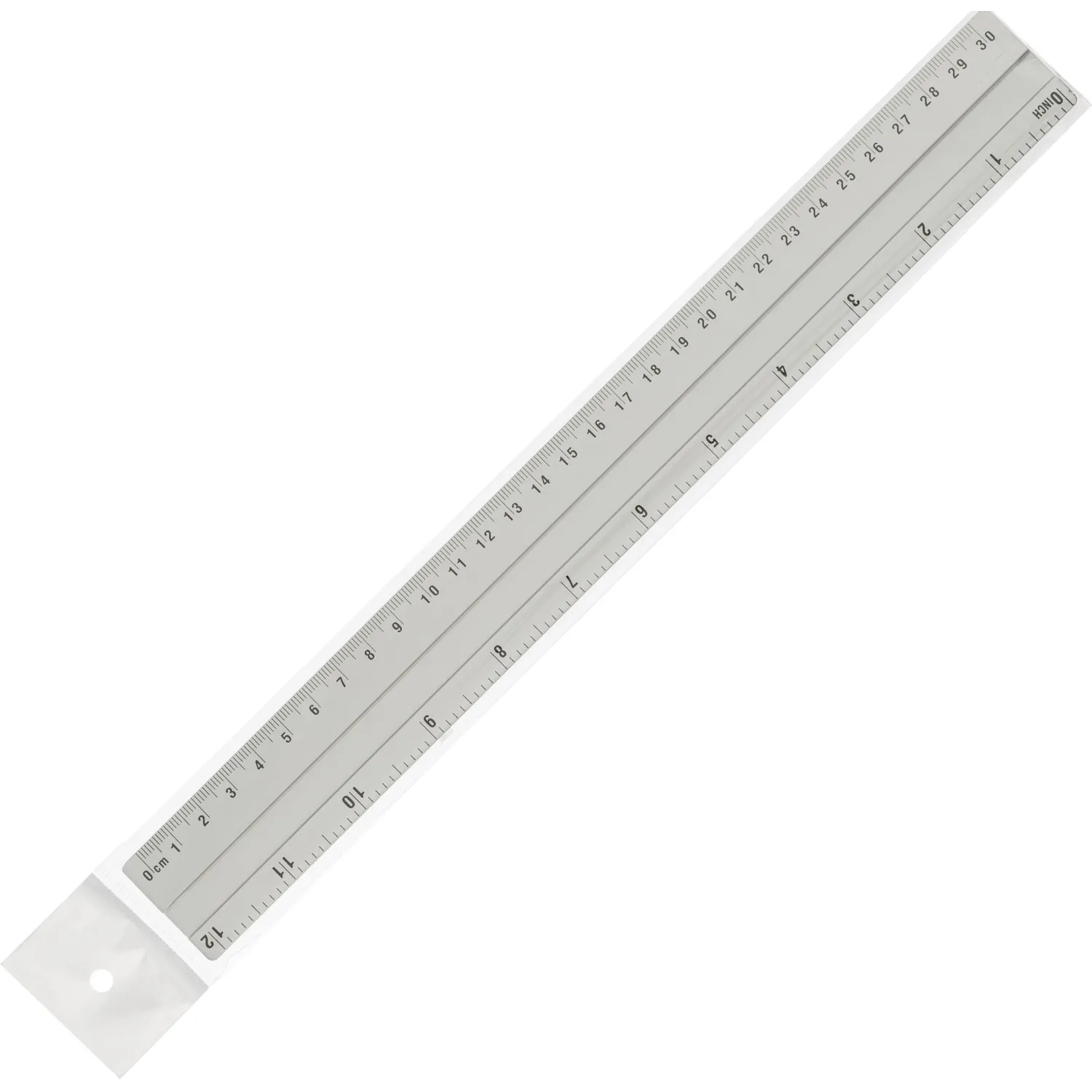 Линейка Attache 30 см металлическая серая две шкалы - Image 4