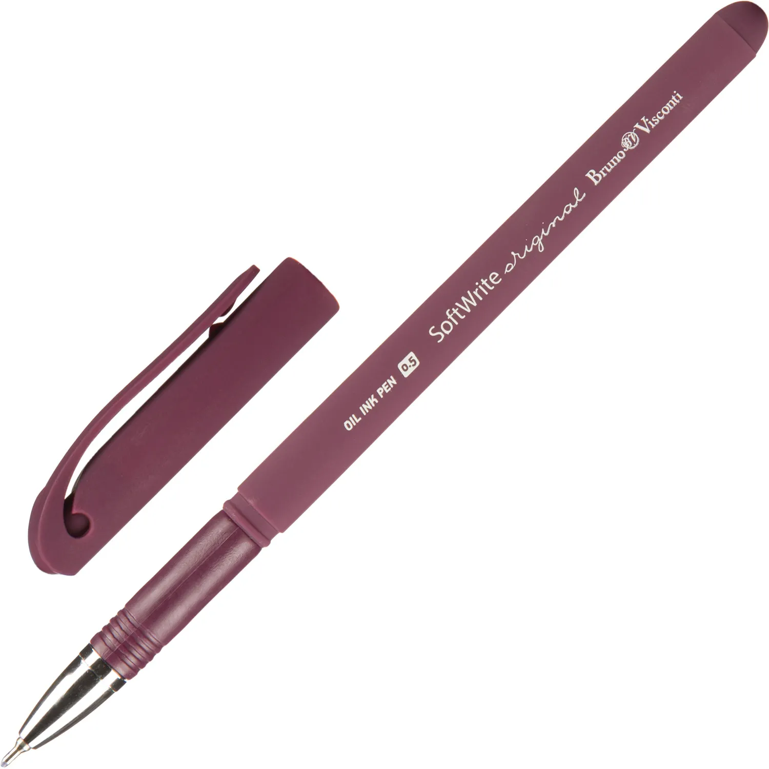 Ручка шариковая Bruno Visconti SoftWrite Original узел Premec 0.5 мм, чернила Dokumental, покрытие silk-touch - Image 5