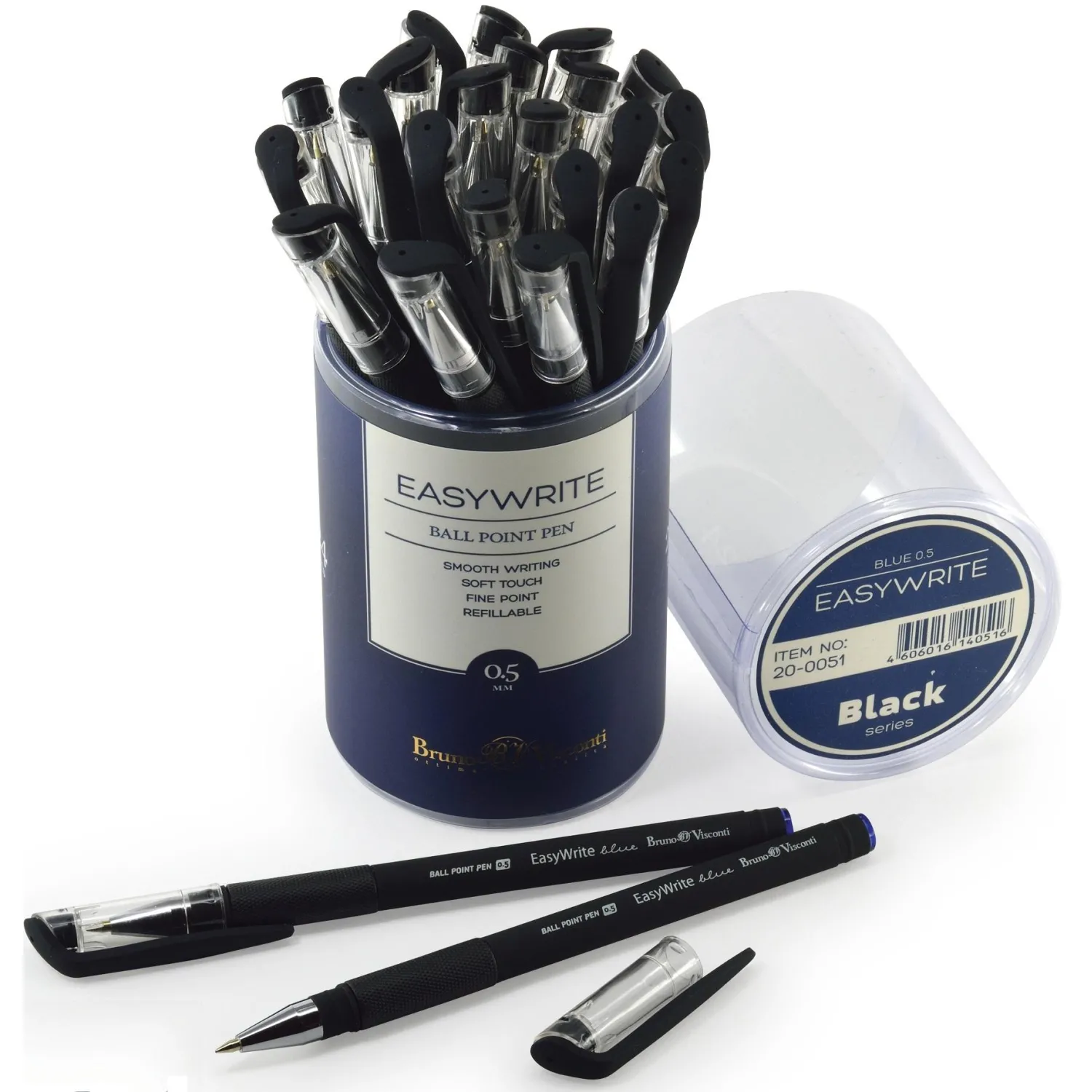 Шариковая ручка Bruno Visconti EasyWrite черная, 0,5 мм - Image 3