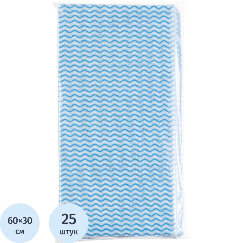 Салфетки хозяйственные вискоза 60x30 см 45 г/кв.м синие (25 штук в упаковке) - Image 2