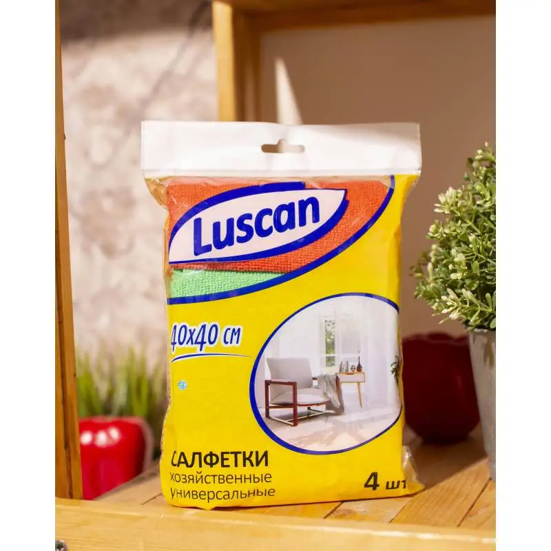 Салфетки хозяйственные микрофибра 40x40 см 220 г/кв.м (4 штуки в упаковке) - Image 8