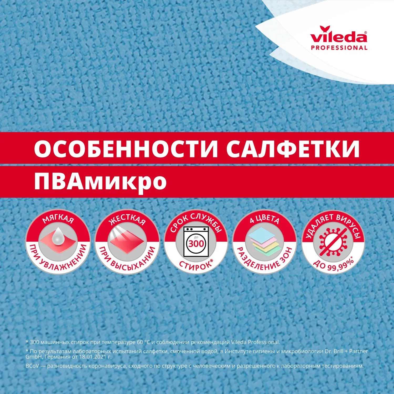 Салфетки хозяйственные  PVAmicro микрофибра 38x35 см 250 г/кв.м жёлтые (5 штук в упаковке) - Image 6
