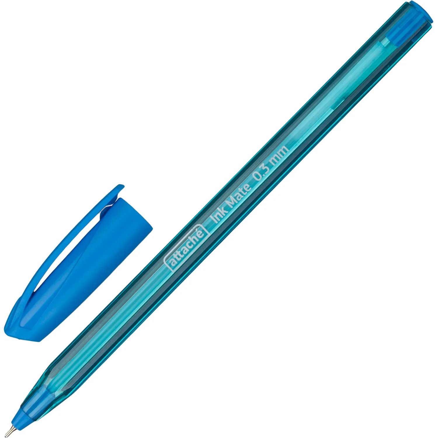Шариковая ручка Attache Ink Mate 0.3 мм, синий цвет, масляные чернила, эргономика