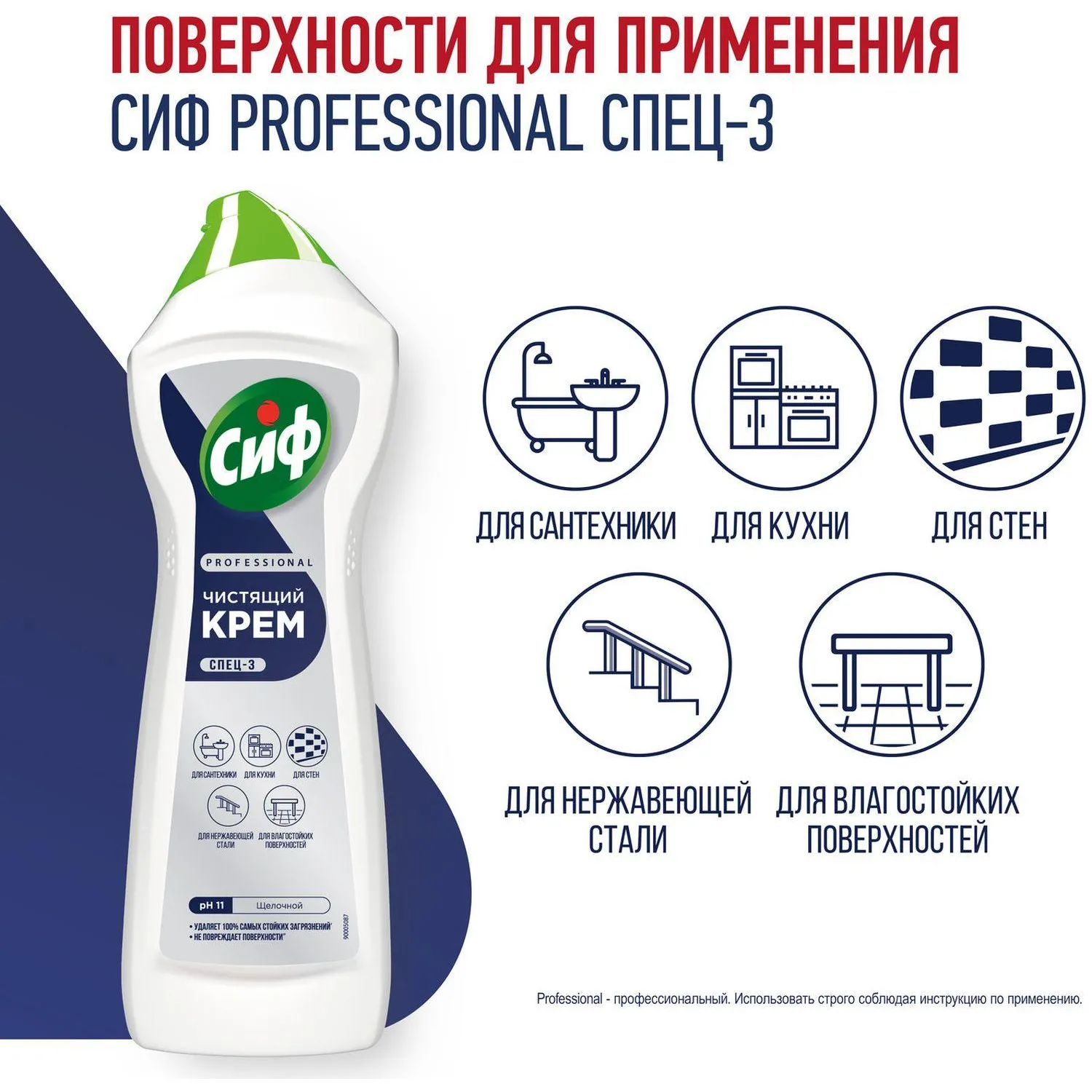 Универсальное чистящее средство Сиф Актив Фреш крем 0.75 л - Image 5