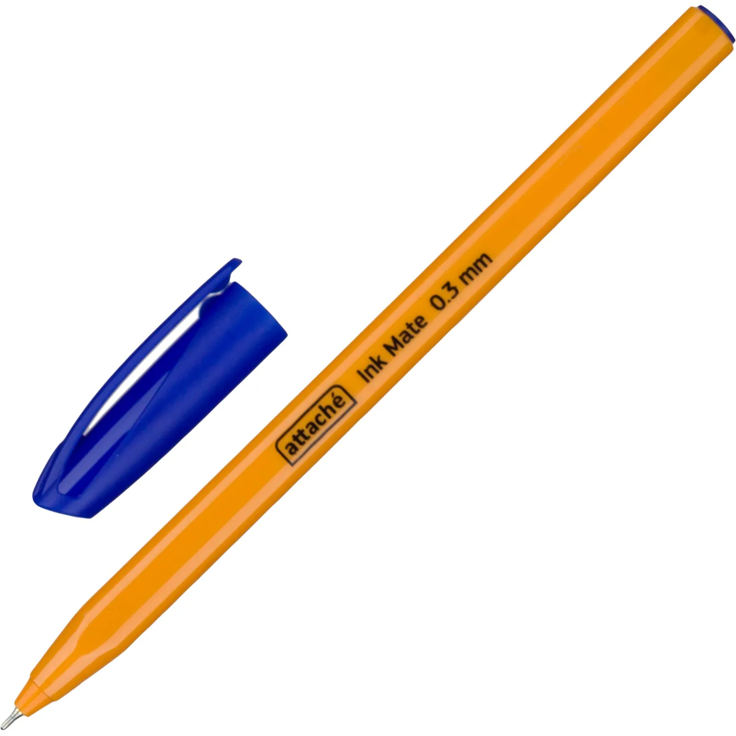 Шариковая ручка Attache Ink Mate — трехгранная, с ярким дизайном, клипом и масляными чернилами