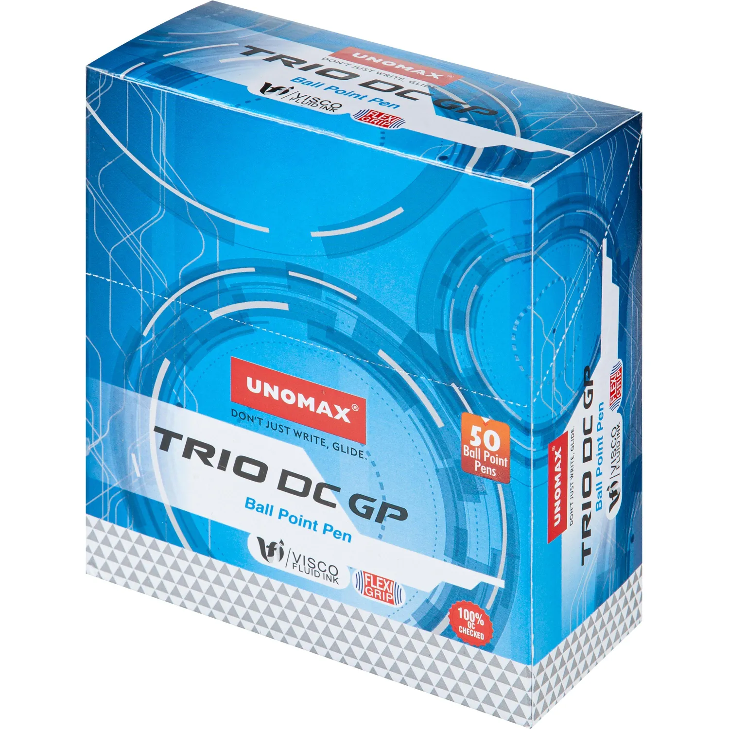 Ручка шариковая Unomax Trio DC GP красная 0,7/0,5 мм Visco Fluid Ink Santoprin - Image 7